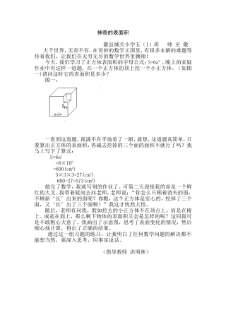 神奇的表面积