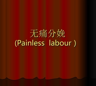 无痛分娩的PPT2(医用)