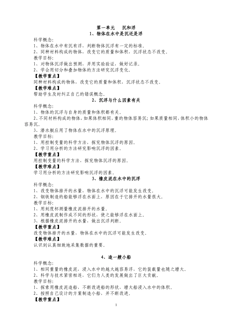 新版教科版五年级下册科学教案_第1页