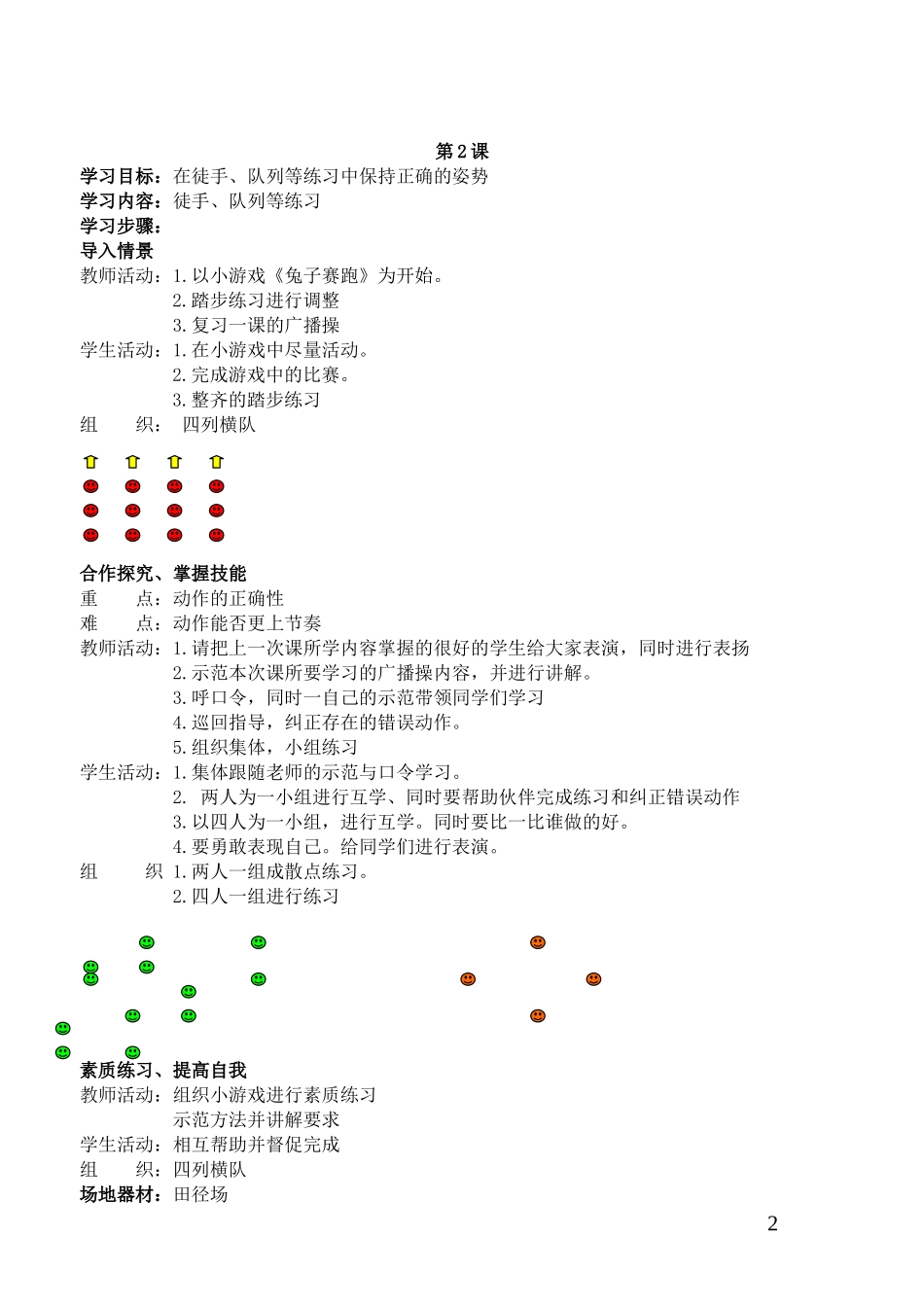 小学四年级体育教案全集_第2页