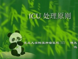 ICU处理原则-三基急救