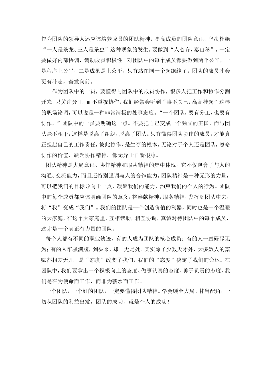 《团队精神》读后感_第2页