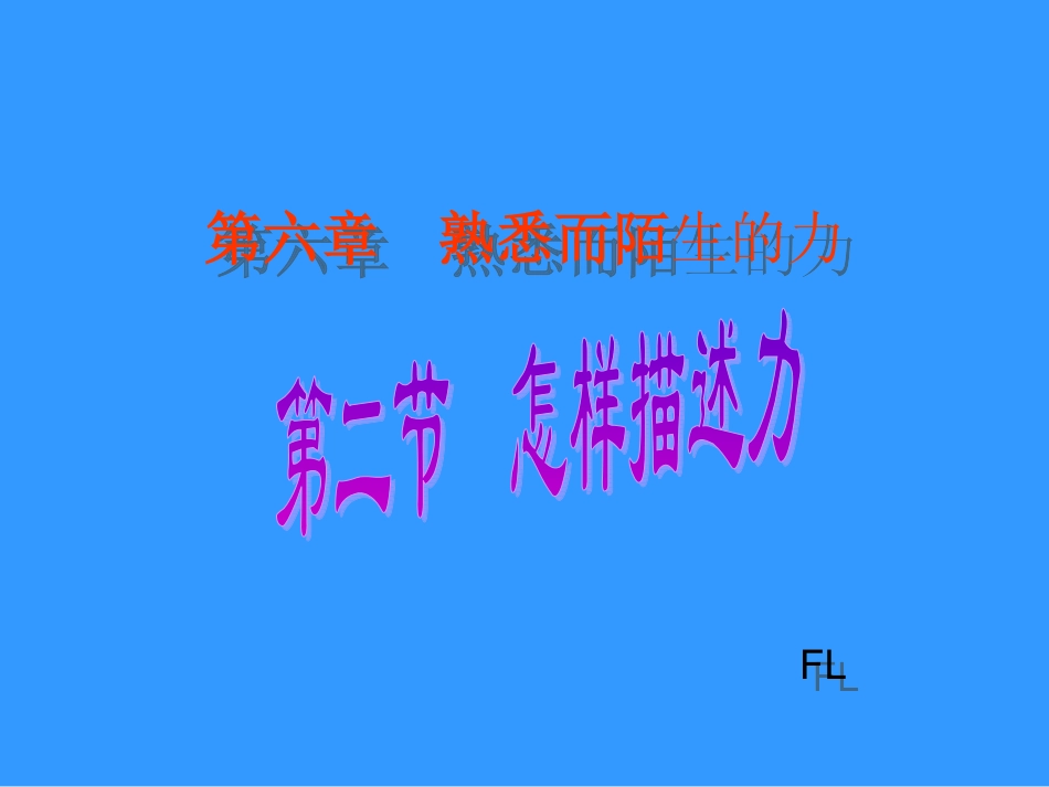 新沪科《62怎样描述力》课件_第1页