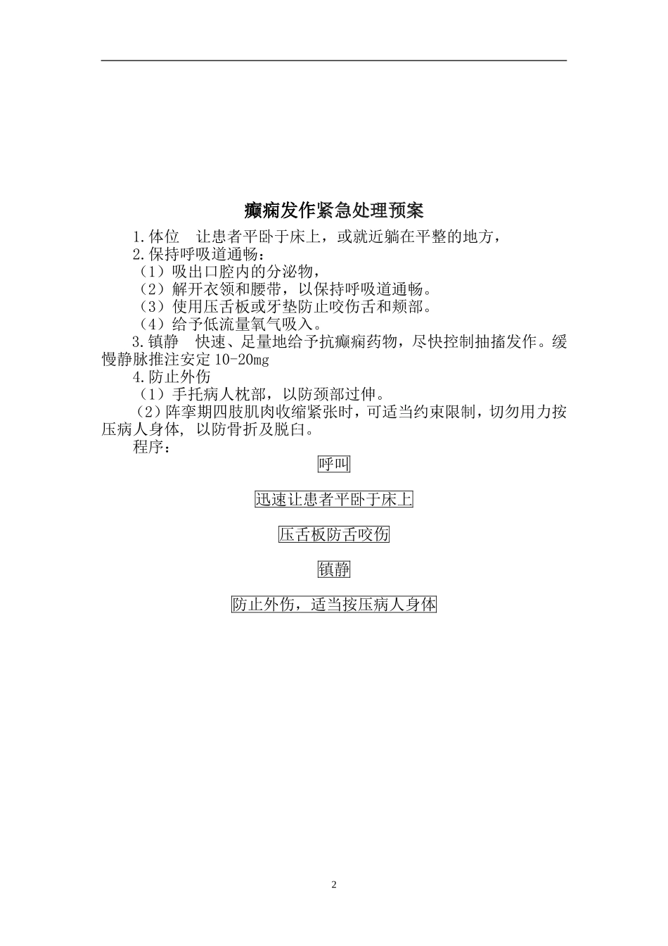 康复意外紧急处理预案_第2页