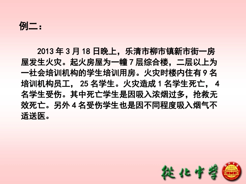 从化中学火灾逃生知识及安全疏散演练学习课件_第3页
