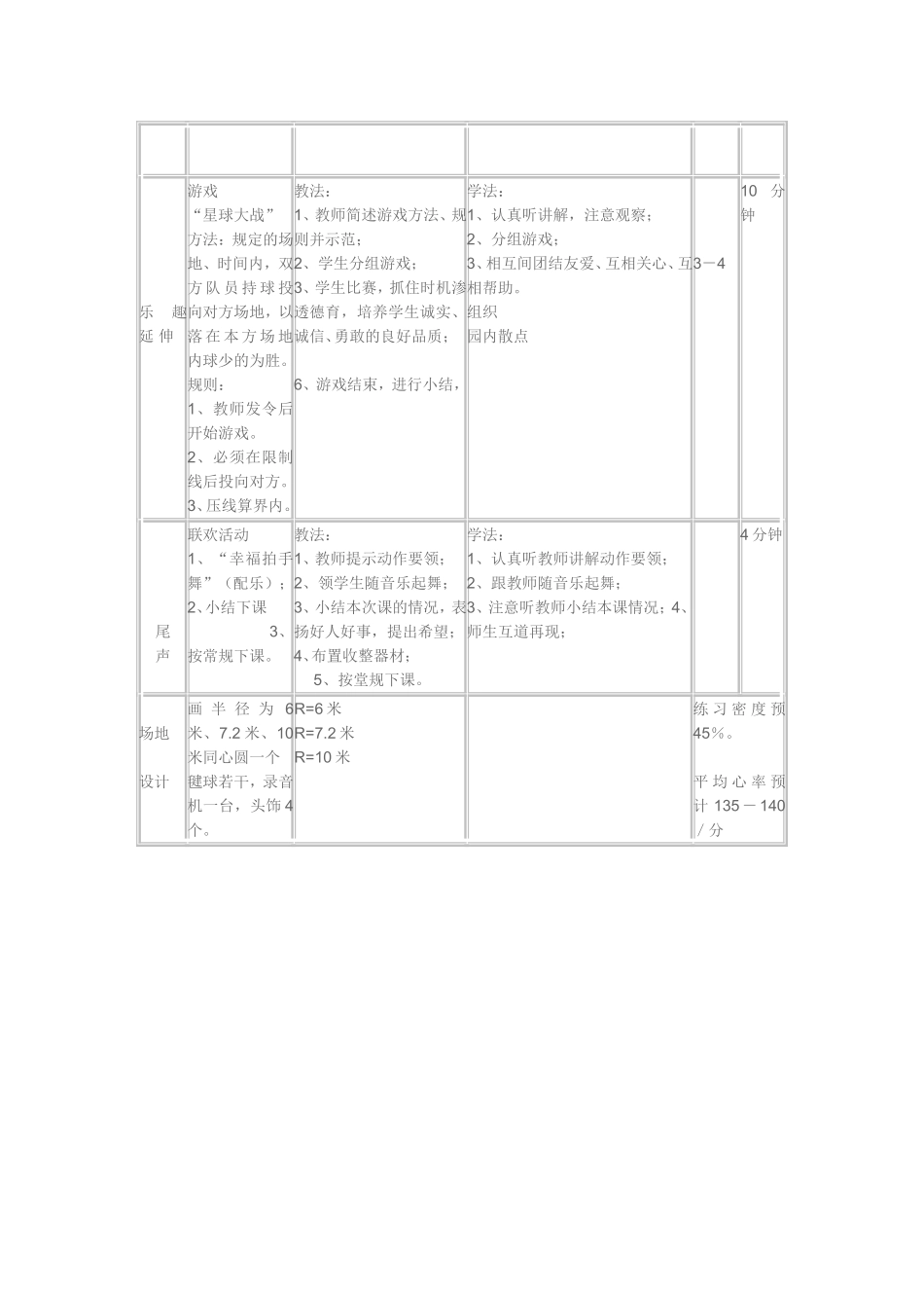 小学体育优质课教案_第3页