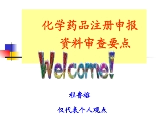 化药申报资料审查要点程鲁榕201098