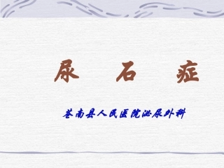 泌尿系统结石