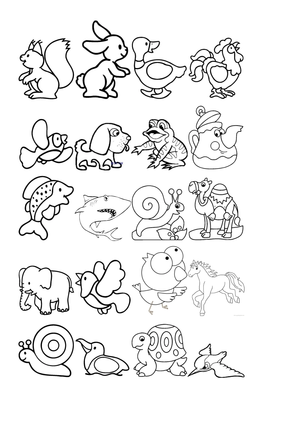 儿童涂色简笔画[A4可打印]_第1页