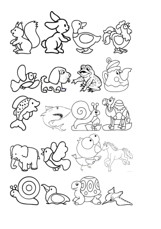 儿童涂色简笔画[A4可打印]