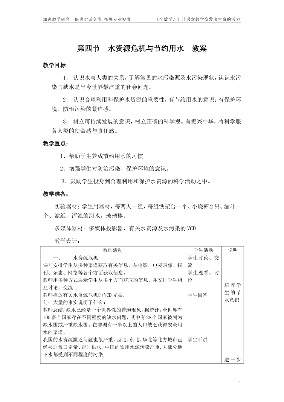 水资源危机与节约用水1_第1页