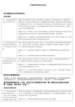 二甲医院评审必备委员会解读