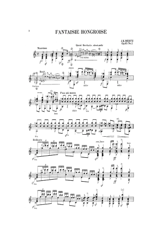 J.-K.-Mertz：Fantaisie-Hongroise-op.65梅尔兹-(匈牙利幻想曲)(古典吉他曲谱)