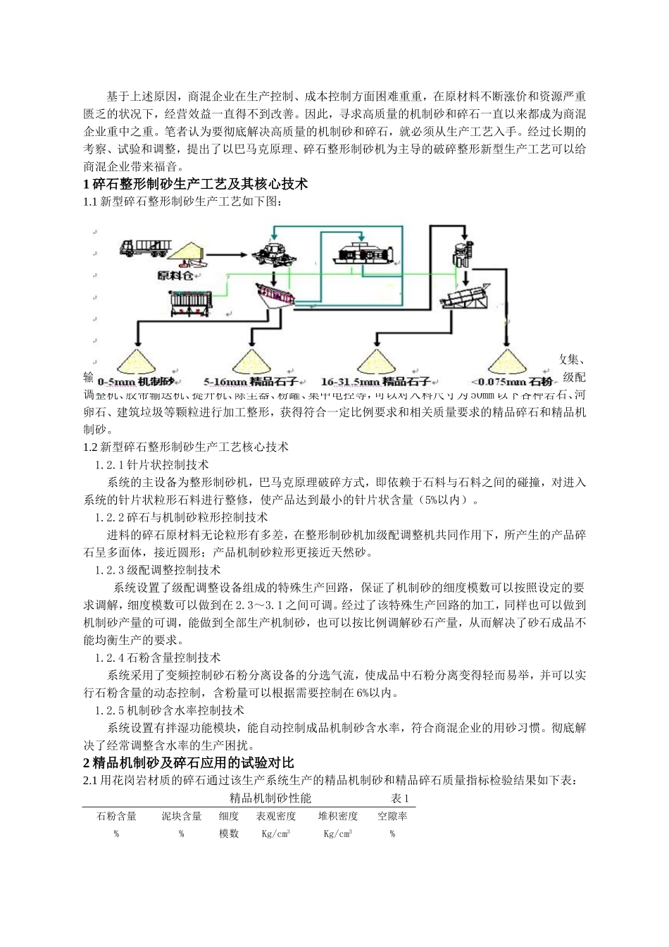 浅析精品砂石骨料加工系统在混凝土搅拌站生产应用与试验研究_第2页