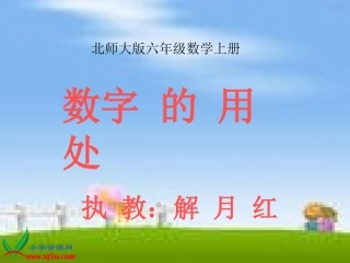 北师大版数学六年级上册《数字的用处》PPT课件之二