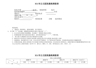 XX市公立医院基线调查表1要点