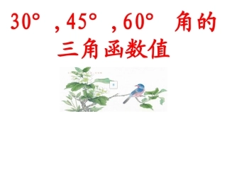 角的三角函数值
