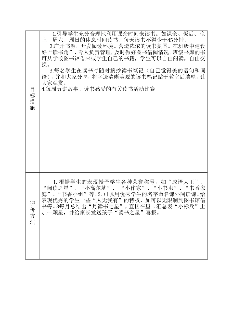 李素芬教学计划和读书计划_第3页