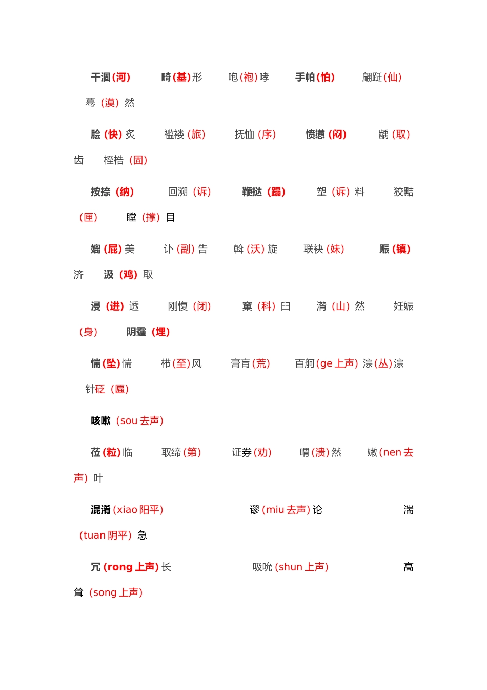 易读错的字MicrosoftWord文档(2)_第2页