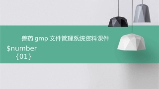 兽药GMP文件管理系统资料课件