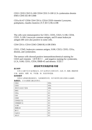 滤泡树突状细胞肉瘤(FDCS)-免疫组化标记