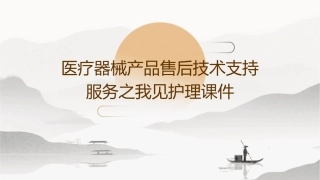 医疗器械产品售后技术支持服务之我见护理课件