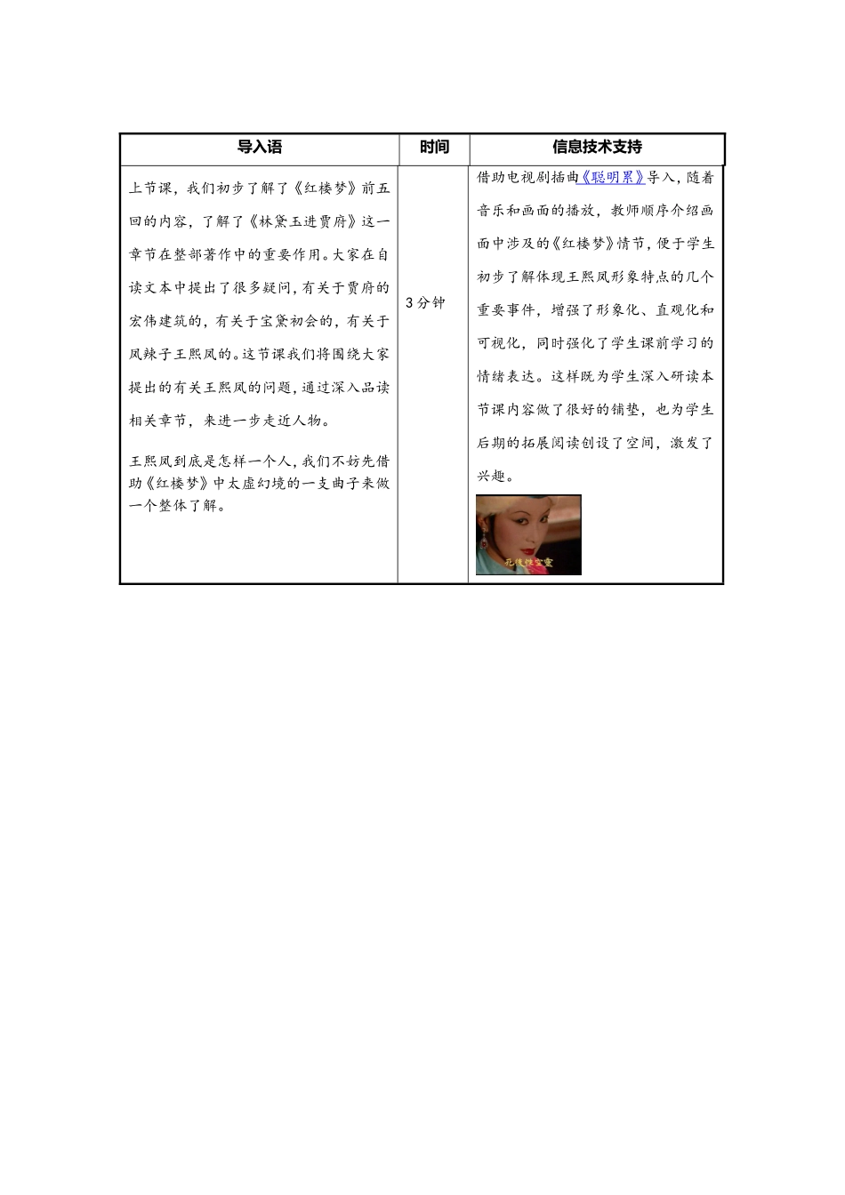 高中语文—优化（导入）——位世英、宋丽波《林黛玉进贾府》作业案例 (2)_第2页