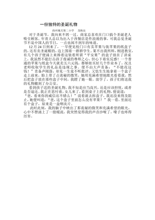 一份独特的圣诞礼物