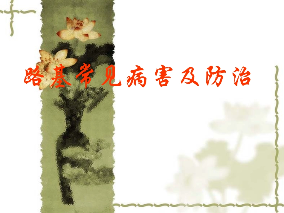 铁路路基常见病害及整治_第1页