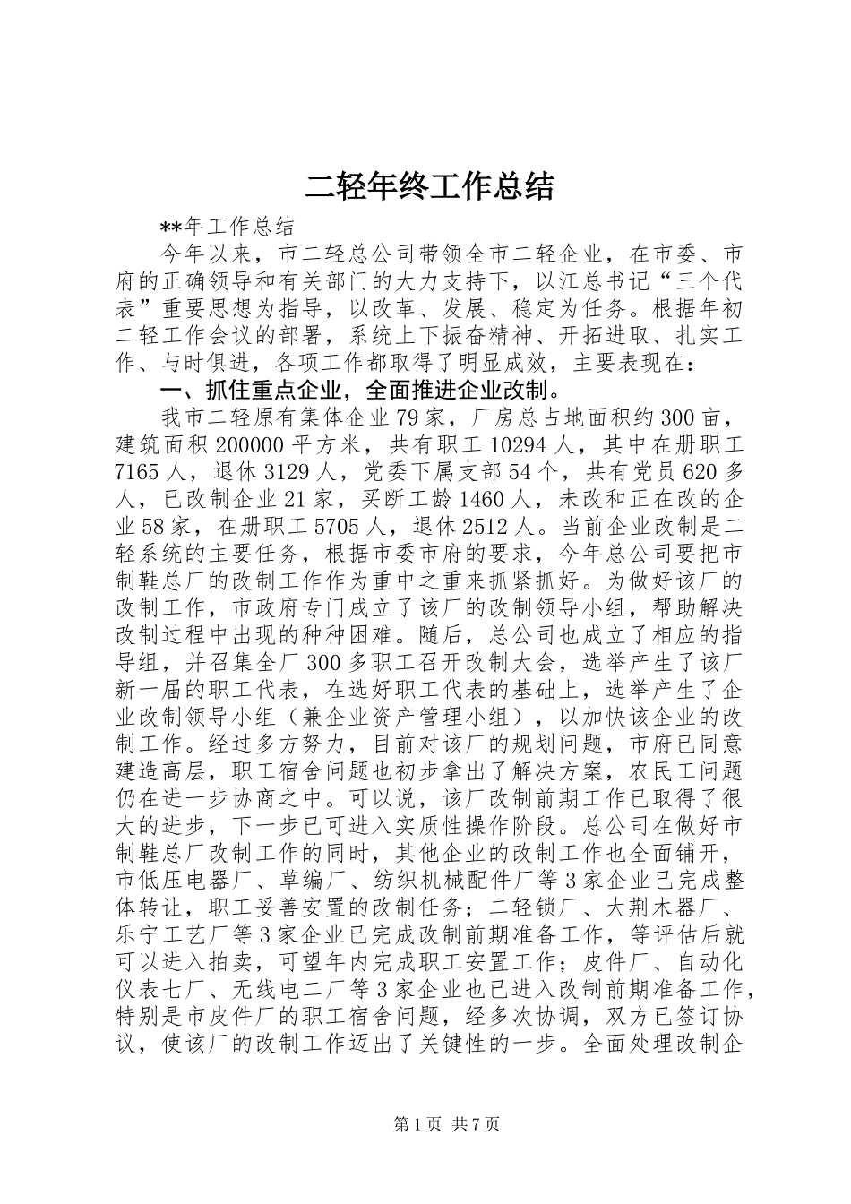 二轻年终工作总结_第1页