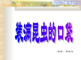 北师大第五册24《装满昆虫的口袋》