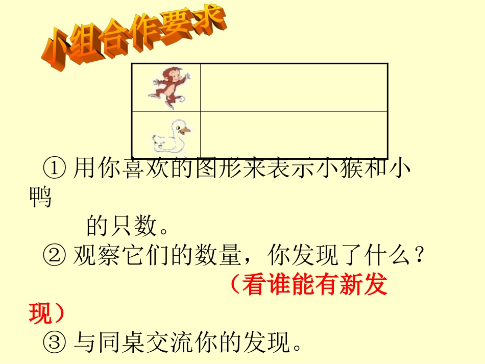 北师大版二年级数学上册《快乐的动物》_第3页