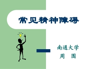 四、常见精神障碍