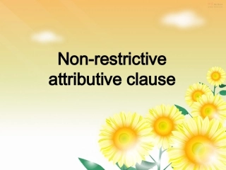 我的非限制性定语从句