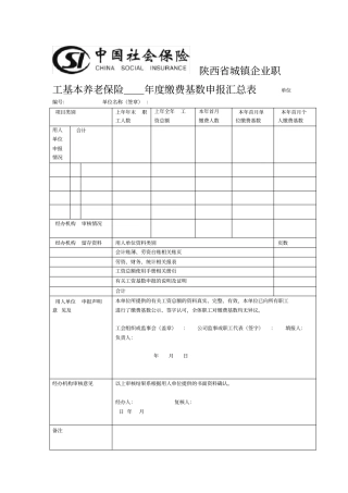 2019表C2陕西城镇企业职工基本养老保险度缴费基数申报汇总表1