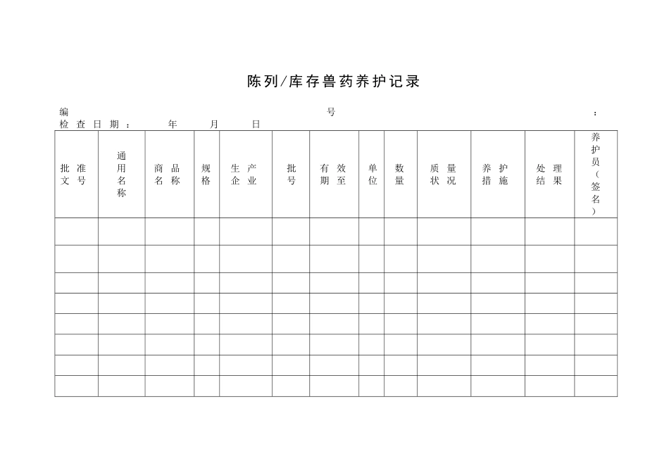 兽药GSP认证材料(样表)_第3页