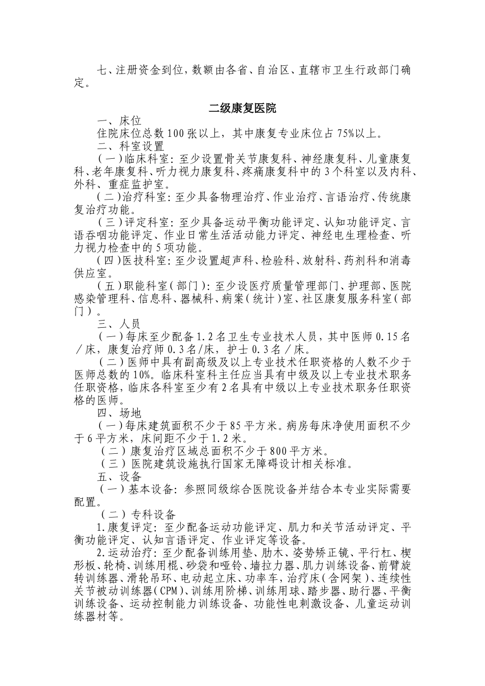 康复医院基本标准_第3页