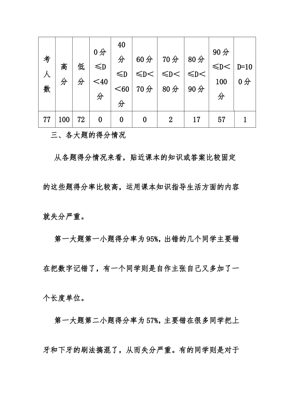 一年级下品德质量分析-_第3页