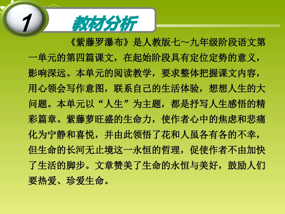 紫藤萝瀑布说课PPT_第3页