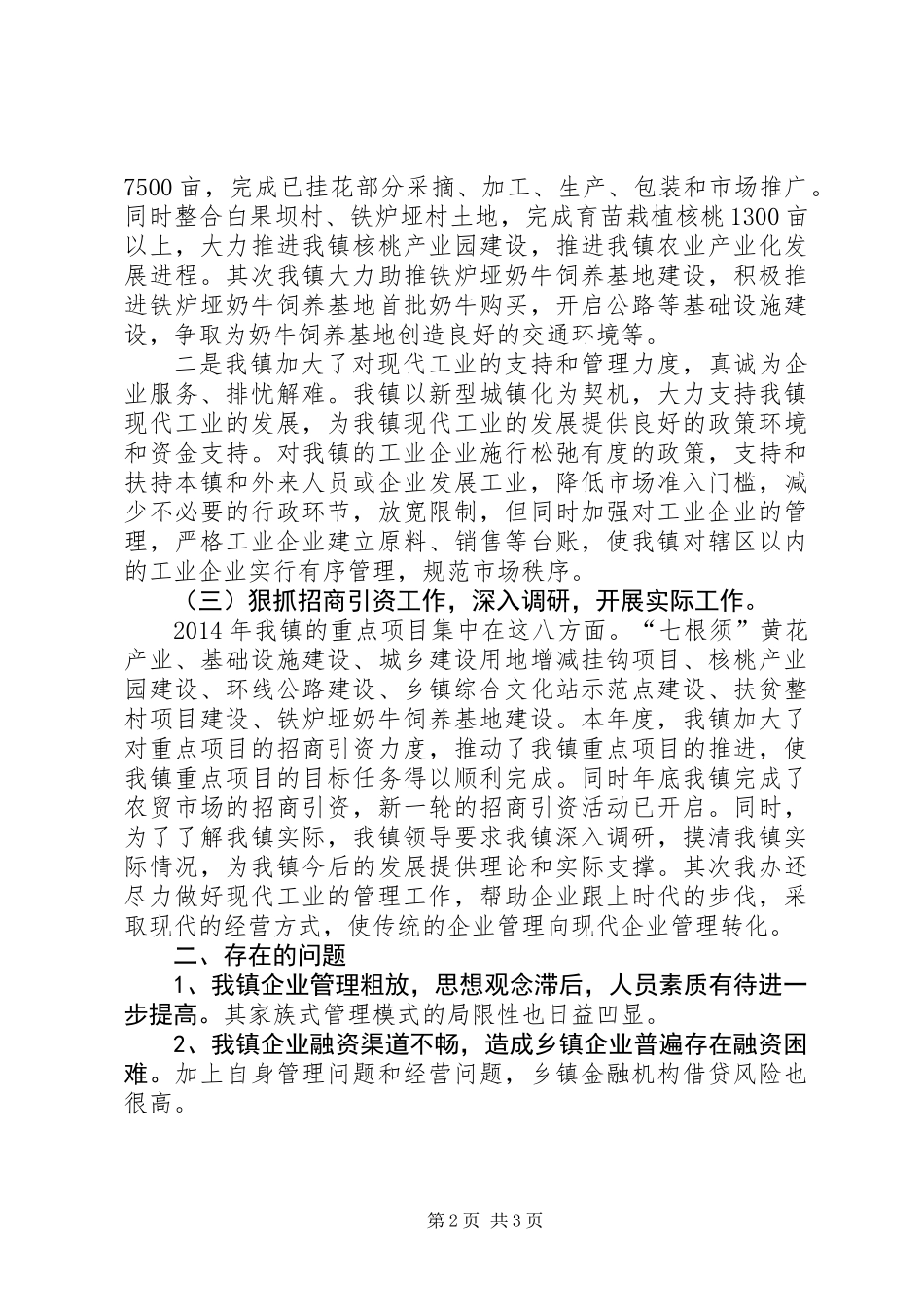 XX年镇企业工作总结_第2页