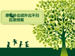 患者外出不归应急预案