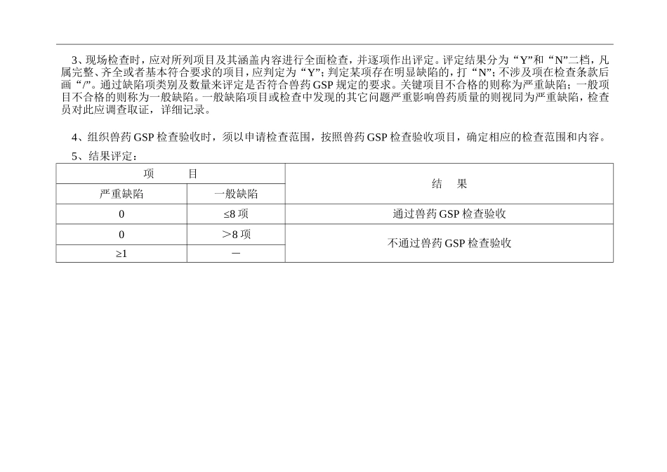 甘肃省兽药GSP检查验收评定标准_第3页
