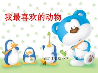 《我喜欢的动物》PPT课件