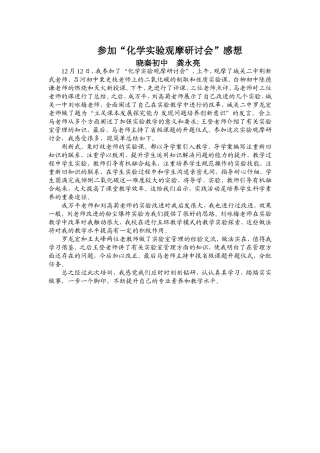 龚永亮活动感想