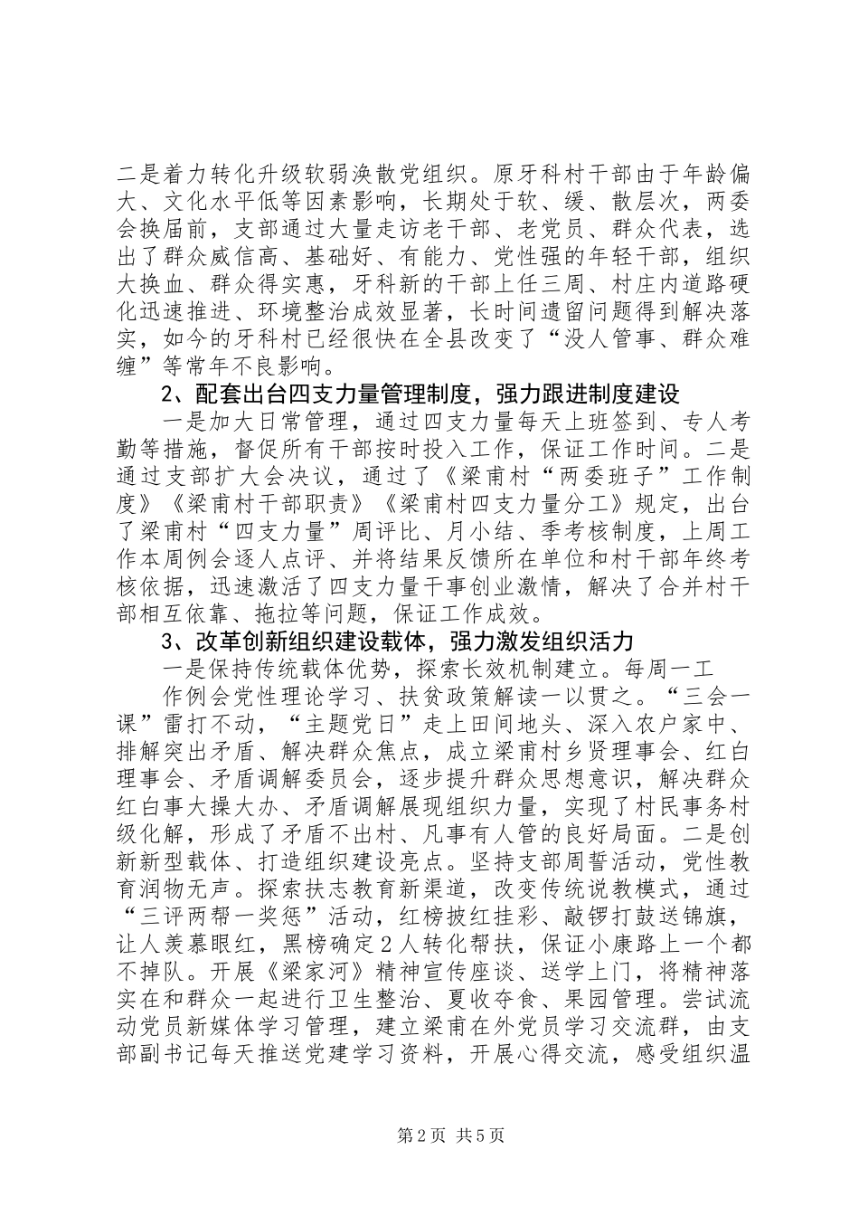 党支部“抓党建促脱贫”述职材料_第2页