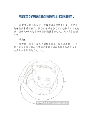 毛茸茸的猫咪彩铅画教程彩铅画教程2