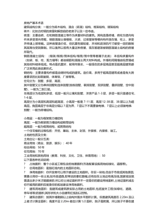 房地产基本术语