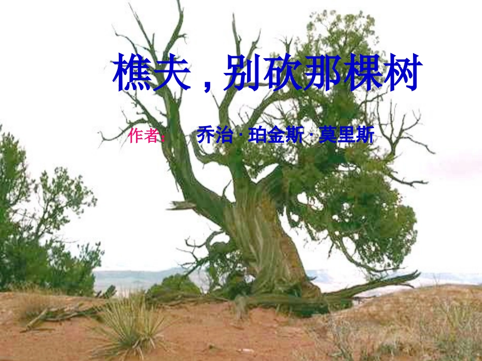 《樵夫，别砍那棵树》课件2（10张PPT）（语文版八年级下）_第2页