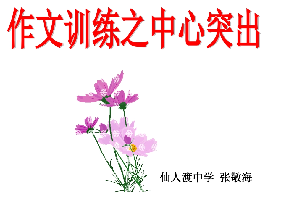 作文训练之中心突出_第1页