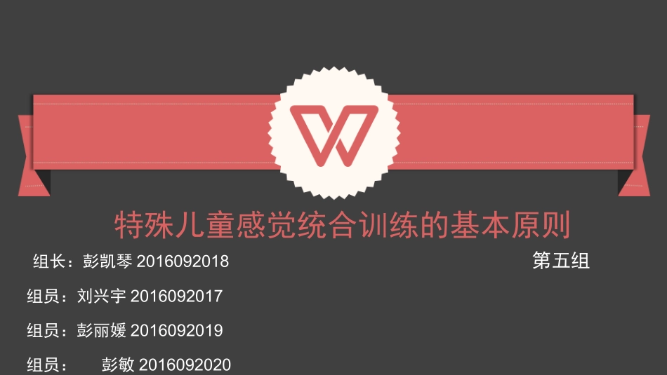 特殊儿童感觉统合训练的基本原则_第1页